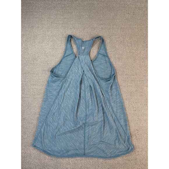 Women's Blue Racerback Tank Top - Picture 2 of 7